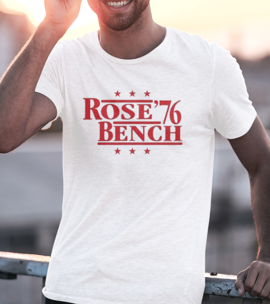 Rose Bench 76 Cincinnati Reds Baseball Stars T-Shirt