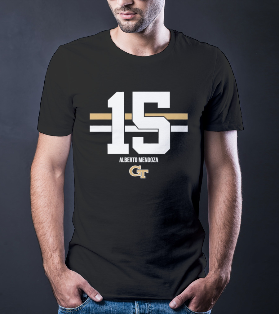 Alberto Mendoza 15 Georgia Tech NCAA GT Football T-Shirt