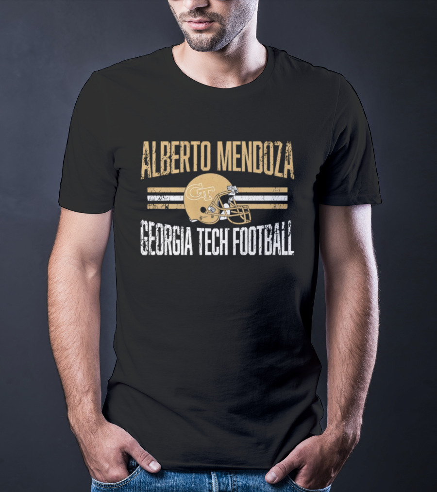Alberto Mendoza Georgia Tech Football Helmet Hero CT T-Shirt