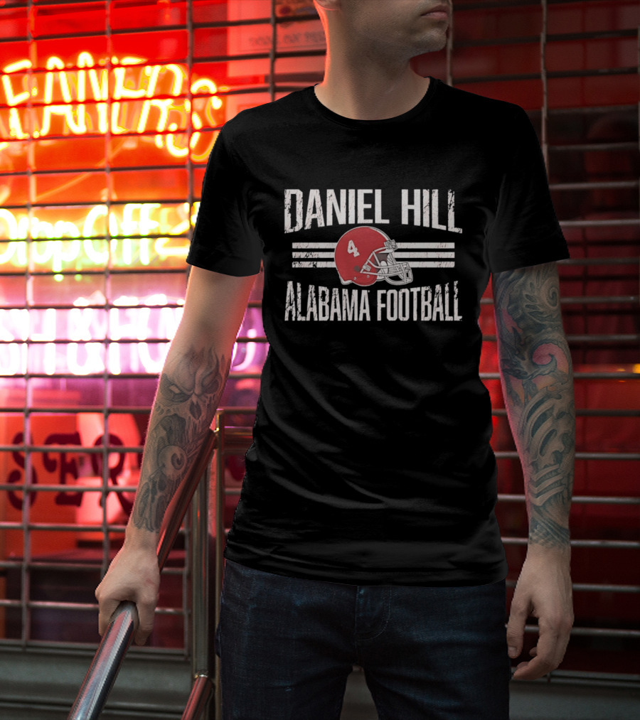 Daniel Hill Alabama Football Helmet Hero Crimson Tide T-Shirt