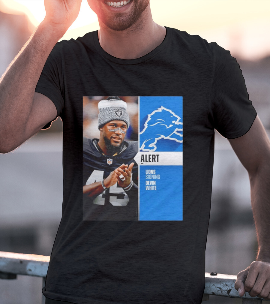 Alert Lions Signing Devin White NFL Football 2026 Season Update T-Shirt