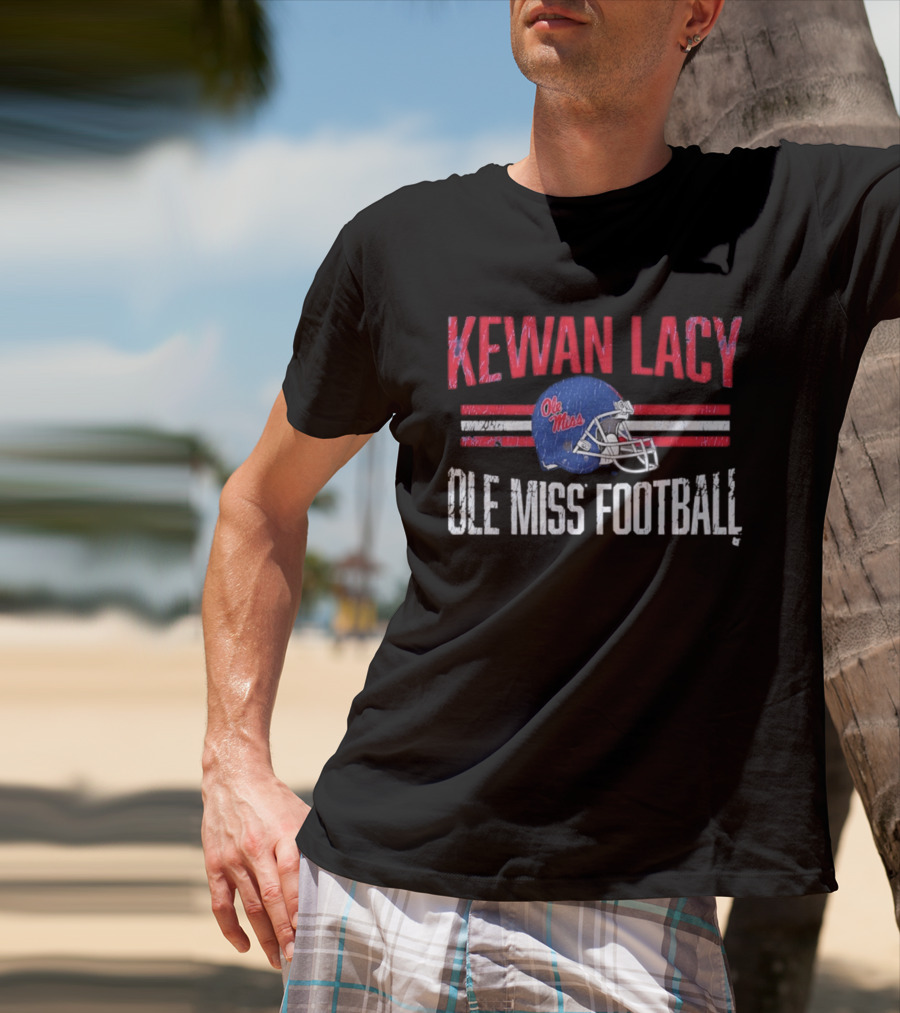 Kewan Lacy Ole Miss Football Rebels Helmet Hero T-Shirt