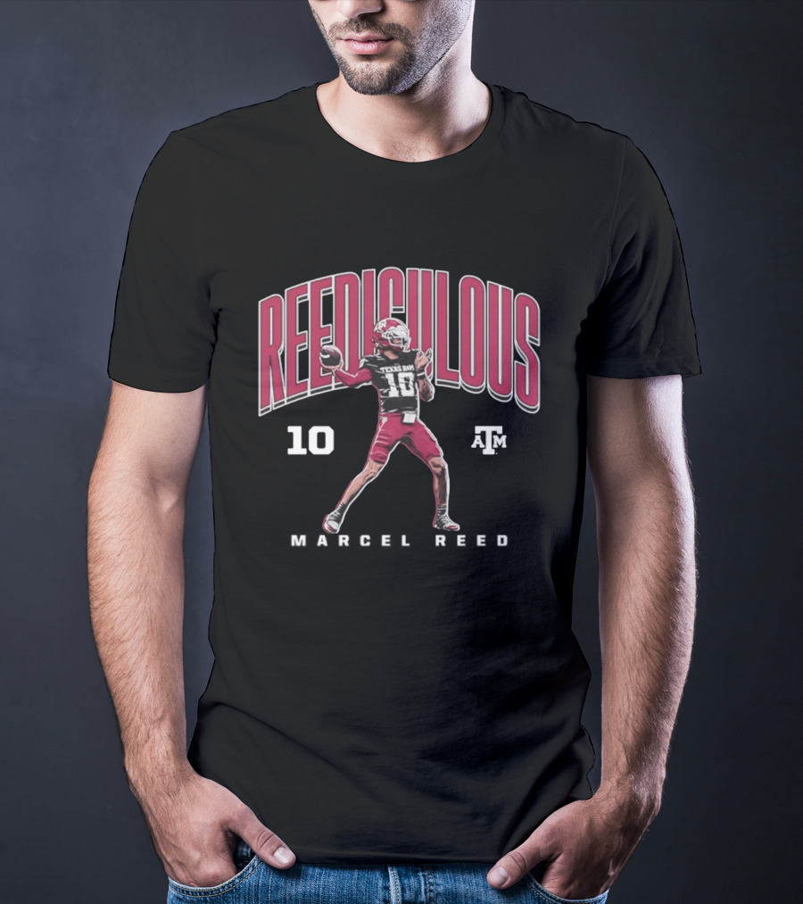 Texas A&M Aggies REEDICULOUS Marcel Reed 10 Caricature T-Shirt