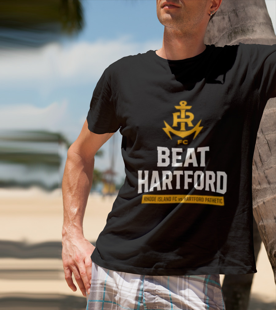 Rhode Island FC Beat Hartford Anchor Icon Above T-Shirt