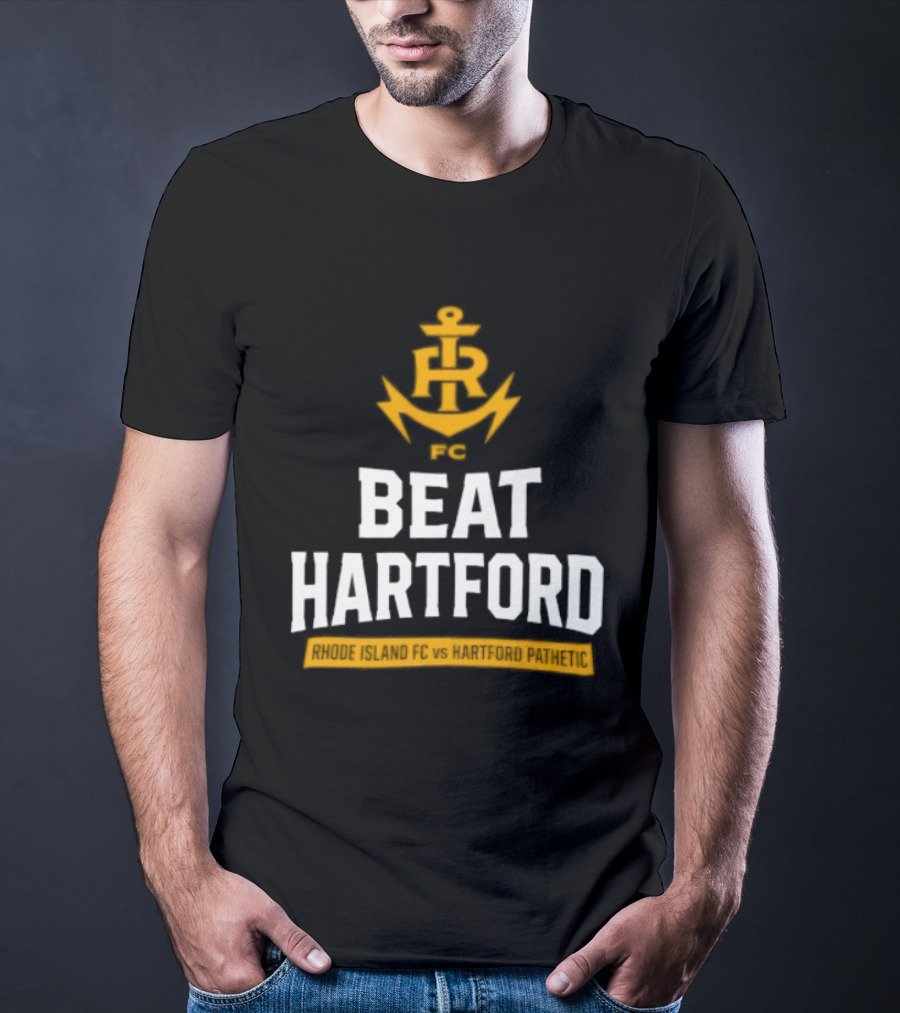 Rhode Island FC Beat Hartford Anchor Icon Above T-Shirt