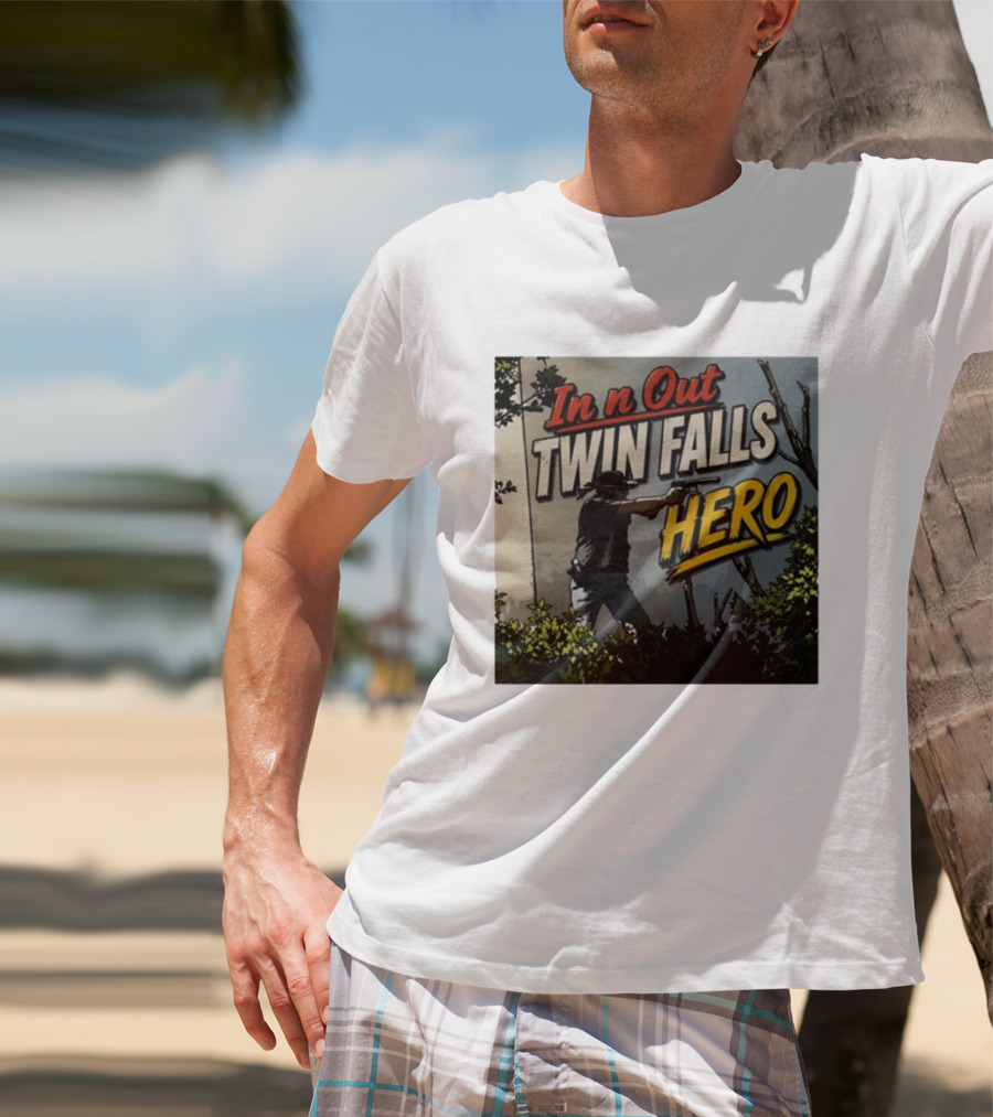 In N Out Twin Falls Hero 2026 Action Scene T-Shirt