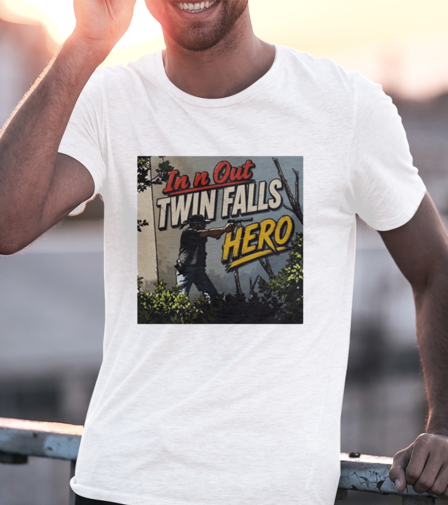 In N Out Twin Falls Hero 2026 Action Scene T-Shirt