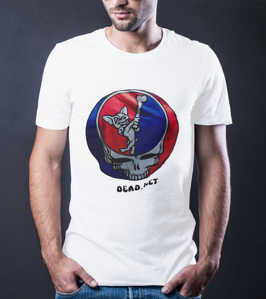 El Paso Dead.Net Skull With French Bulldog And Bone T-Shirt