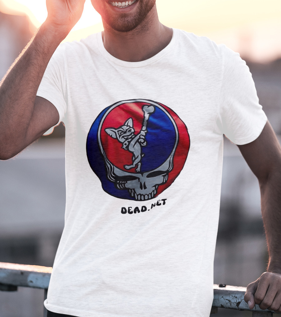 El Paso Dead.Net Skull With French Bulldog And Bone T-Shirt