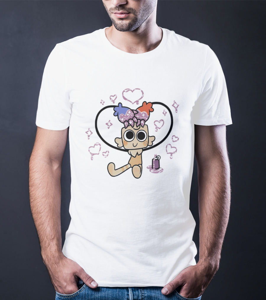 Goob The Fluffy Craft Cute Character With Heart And Sparkle T-Shirt