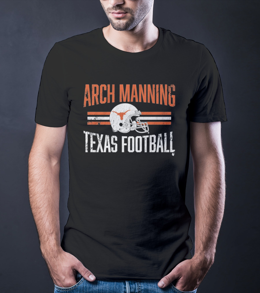 Texas Longhorns Arch Manning Football Helmet Hero T-Shirt