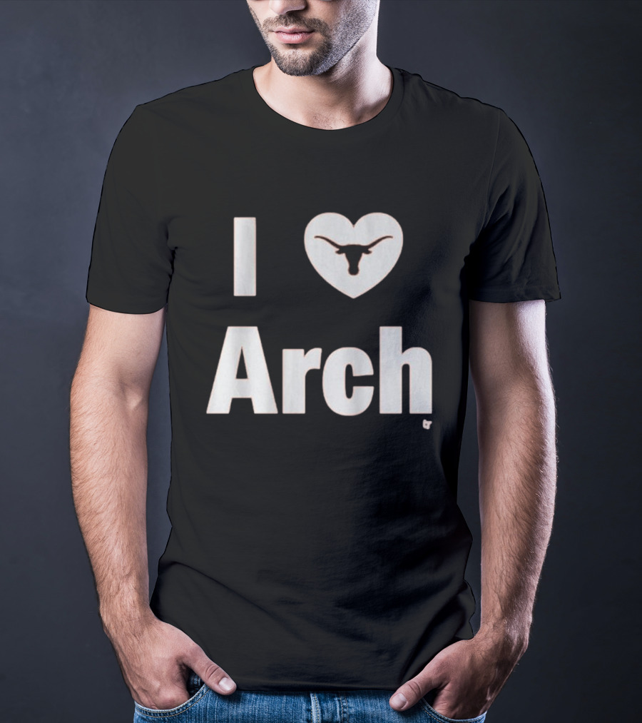 Texas Longhorns I Heart Arch Manning Football T-Shirt