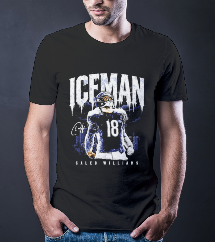 ICEMAN Caleb Williams 18 Chicago Bears T-Shirt