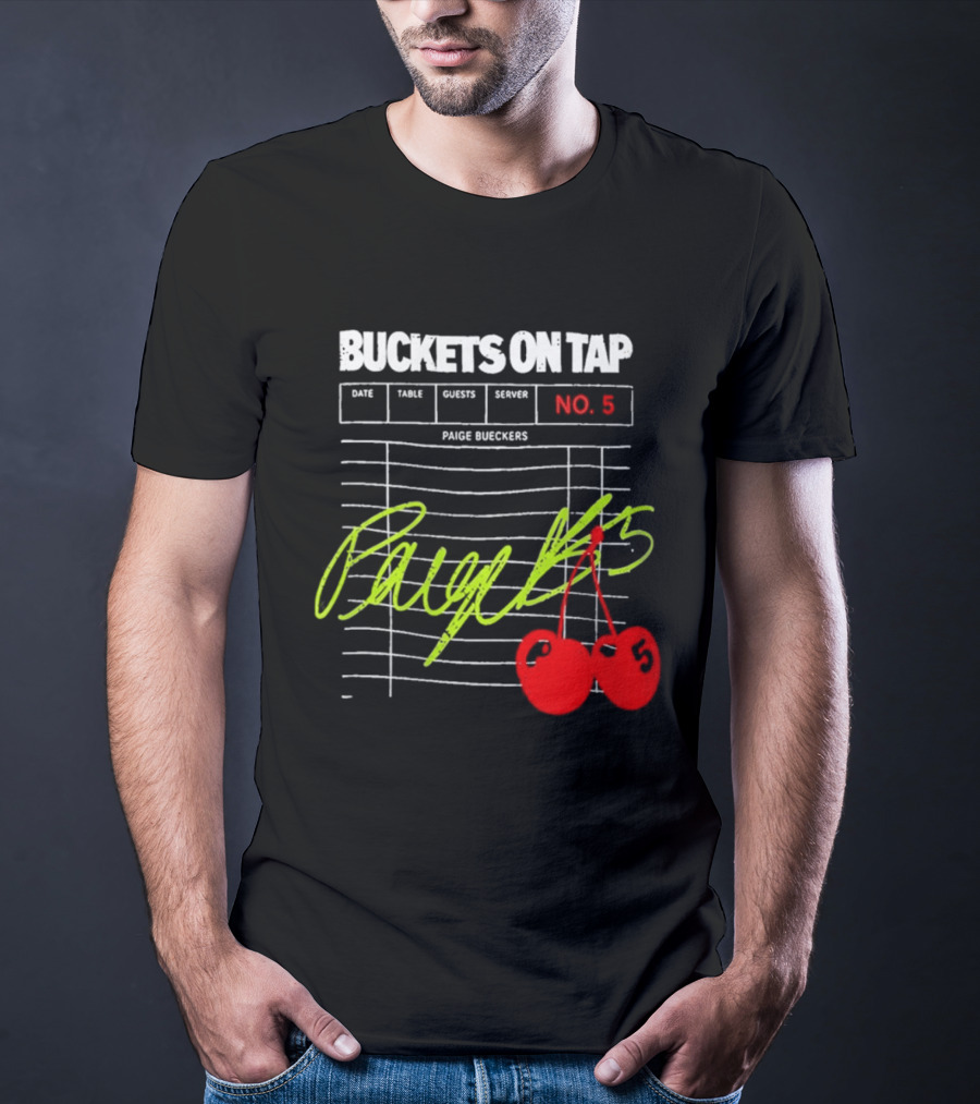 Buckets On Tap Paige Bueckers No. 5 T-Shirt