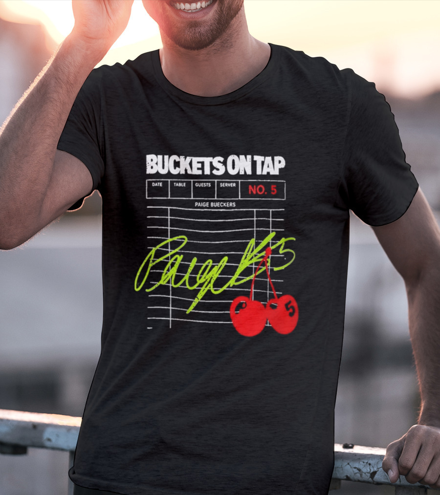 Buckets On Tap Paige Bueckers No. 5 T-Shirt