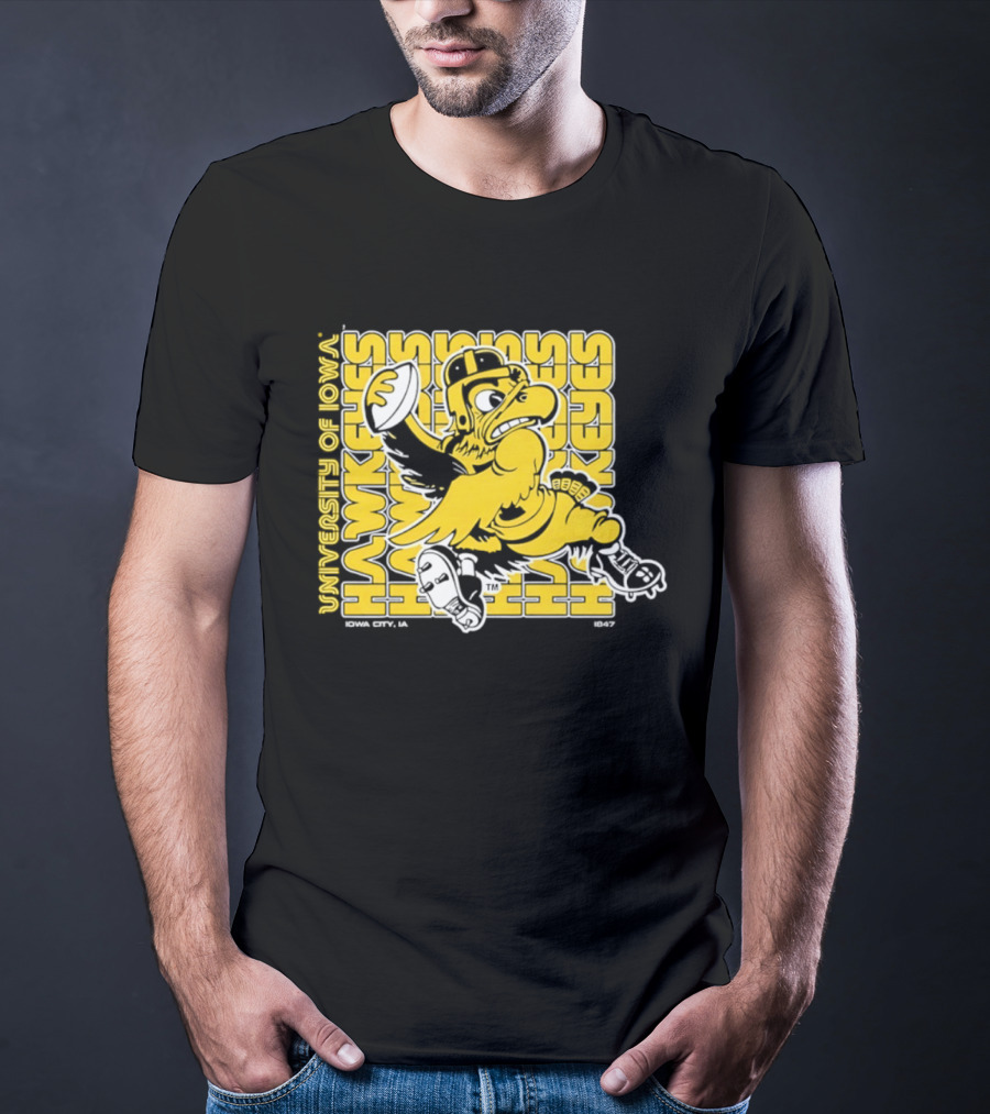 University Of Iowa Hawkeyes Mascot Iowa City Retro 1847 T-Shirt