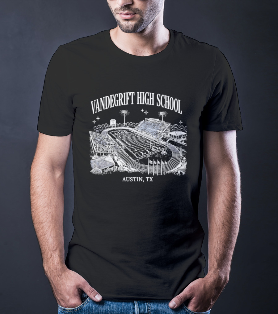 Vandegrift High School Stadium Austin TX Venue Landscape T-Shirt