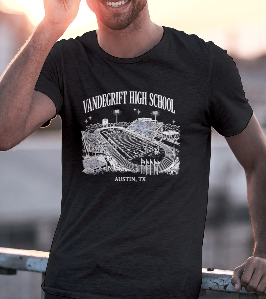 Vandegrift High School Stadium Austin TX Venue Landscape T-Shirt