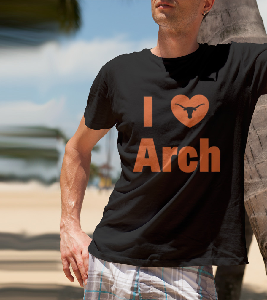 I Heart Arch Longhorns Football Fan T-Shirt