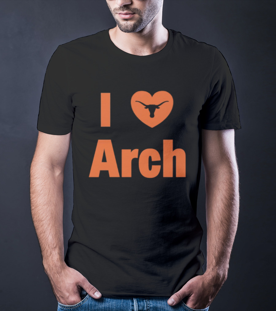 I Heart Arch Longhorns Football Fan T-Shirt