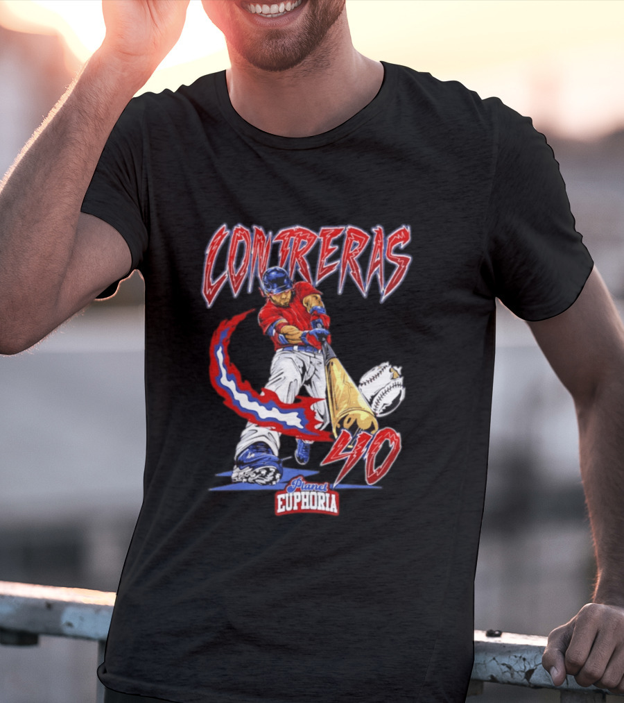 Boston Red Sox Willson Contreras 40 MLB Player Planet Euphoria Comic 2026 T-Shirt