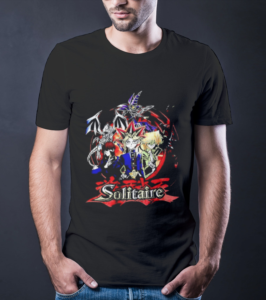 Yu Gi Oh Solitaire Yugi Muto Seto Kaiba Red Blue Star T-Shirt