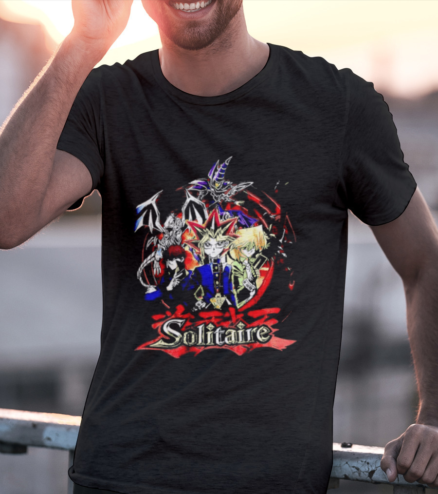 Yu Gi Oh Solitaire Yugi Muto Seto Kaiba Red Blue Star T-Shirt