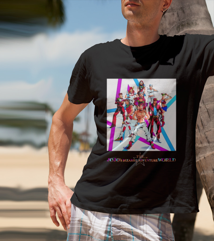 The JoJo's Bizarre Adventure World Anime Characters Ensemble T-Shirt