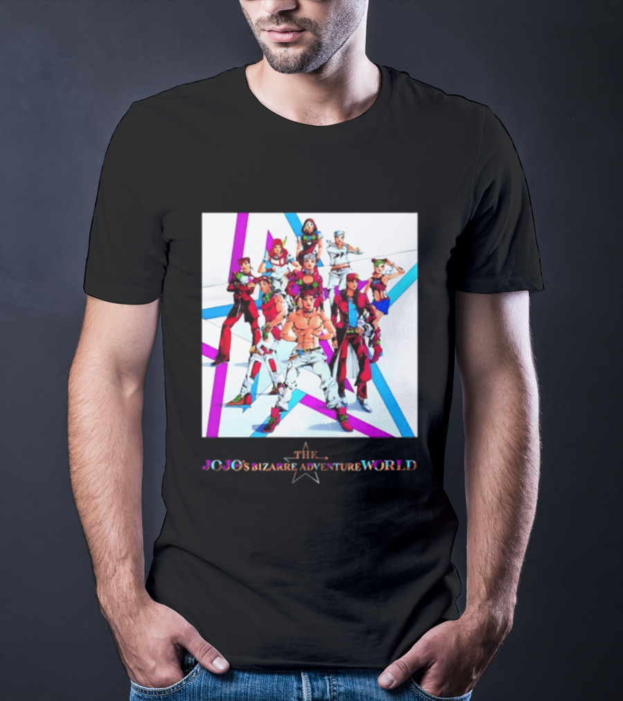 The JoJo's Bizarre Adventure World Anime Characters Ensemble T-Shirt