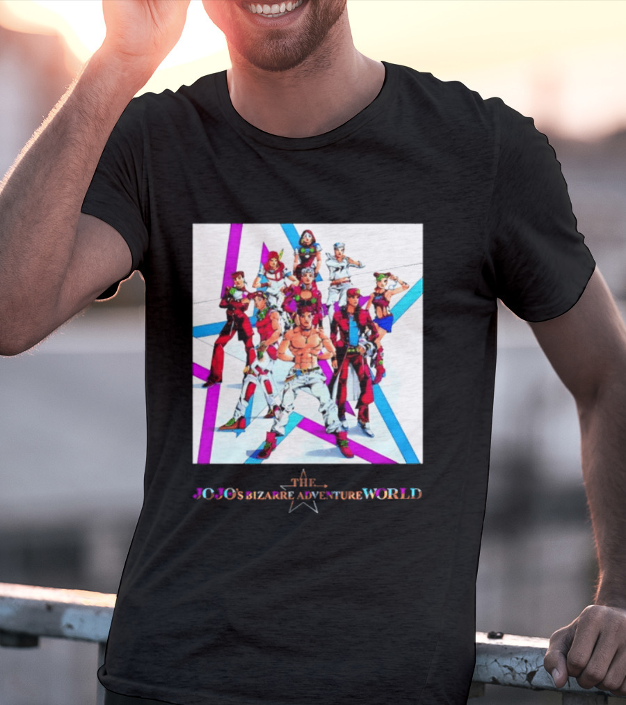 The JoJo's Bizarre Adventure World Anime Characters Ensemble T-Shirt