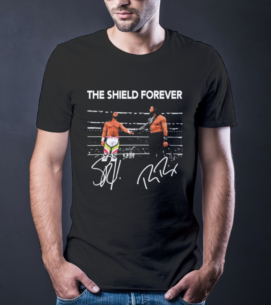 The Shield Forever Roman Reigns Seth Rollins Iconic Wrestling Partnership T-Shirt