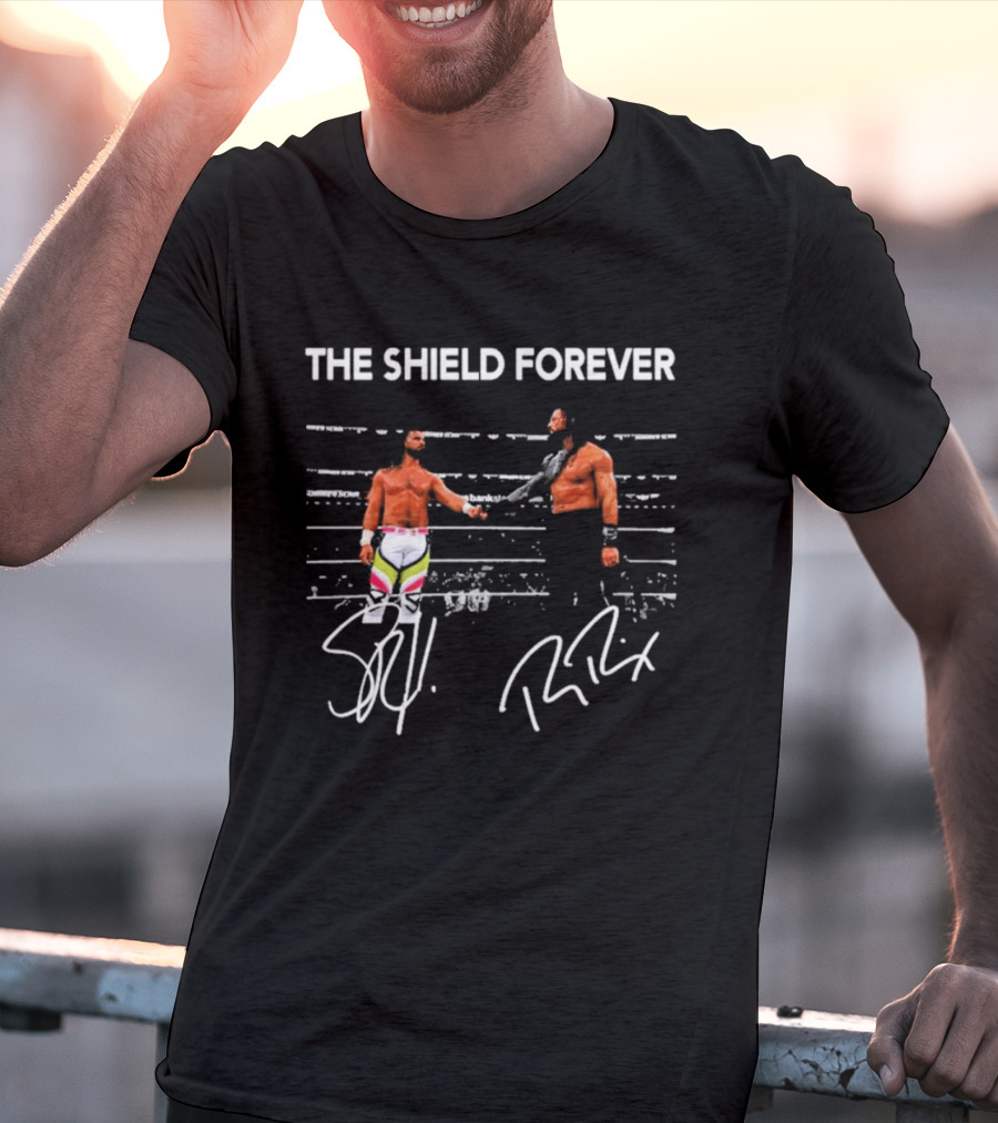 The Shield Forever Roman Reigns Seth Rollins Iconic Wrestling Partnership T-Shirt