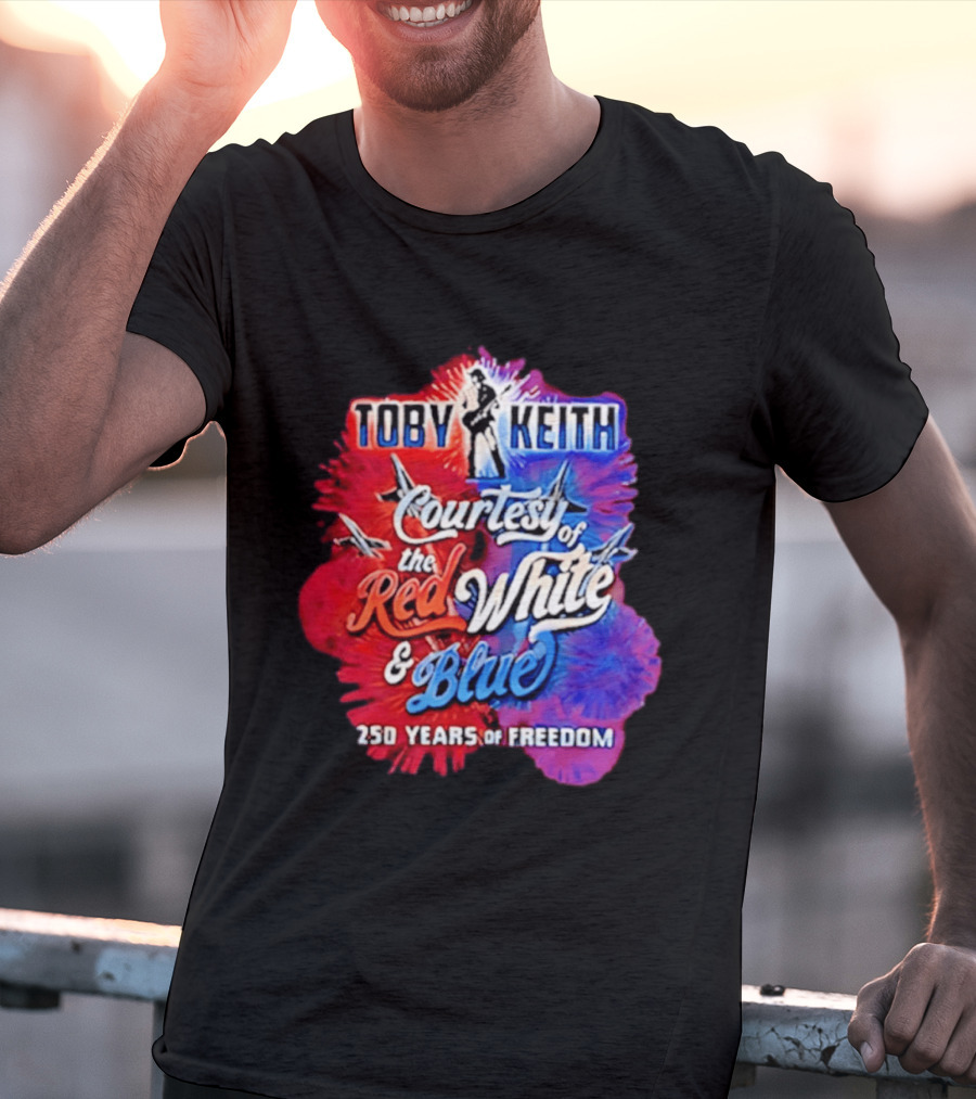 Toby Keith Courtesy Of The Red White And Blue 250 Years Of Freedom Jets T-Shirt