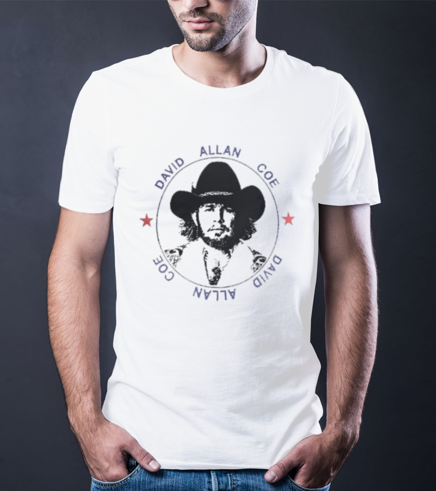 David Allan Coe DAC 18 X Rated Hits Outlaw Country Music Cowboy Hat Stars T-Shirt