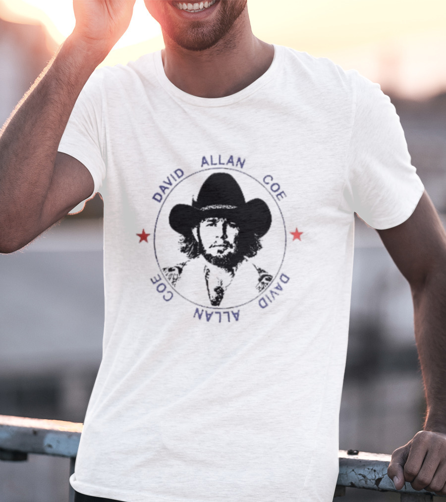 David Allan Coe DAC 18 X Rated Hits Outlaw Country Music Cowboy Hat Stars T-Shirt