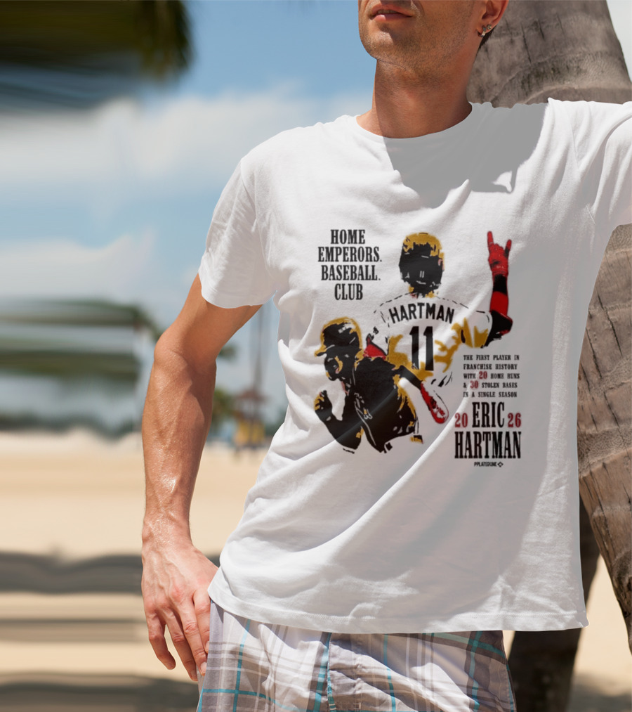 Eric Hartman Rome Emperors Baseball Club 2030 Season T-Shirt