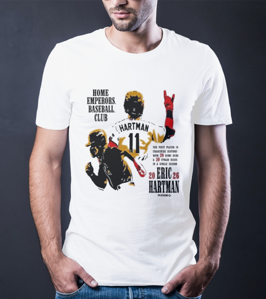 Eric Hartman Rome Emperors Baseball Club 2030 Season T-Shirt