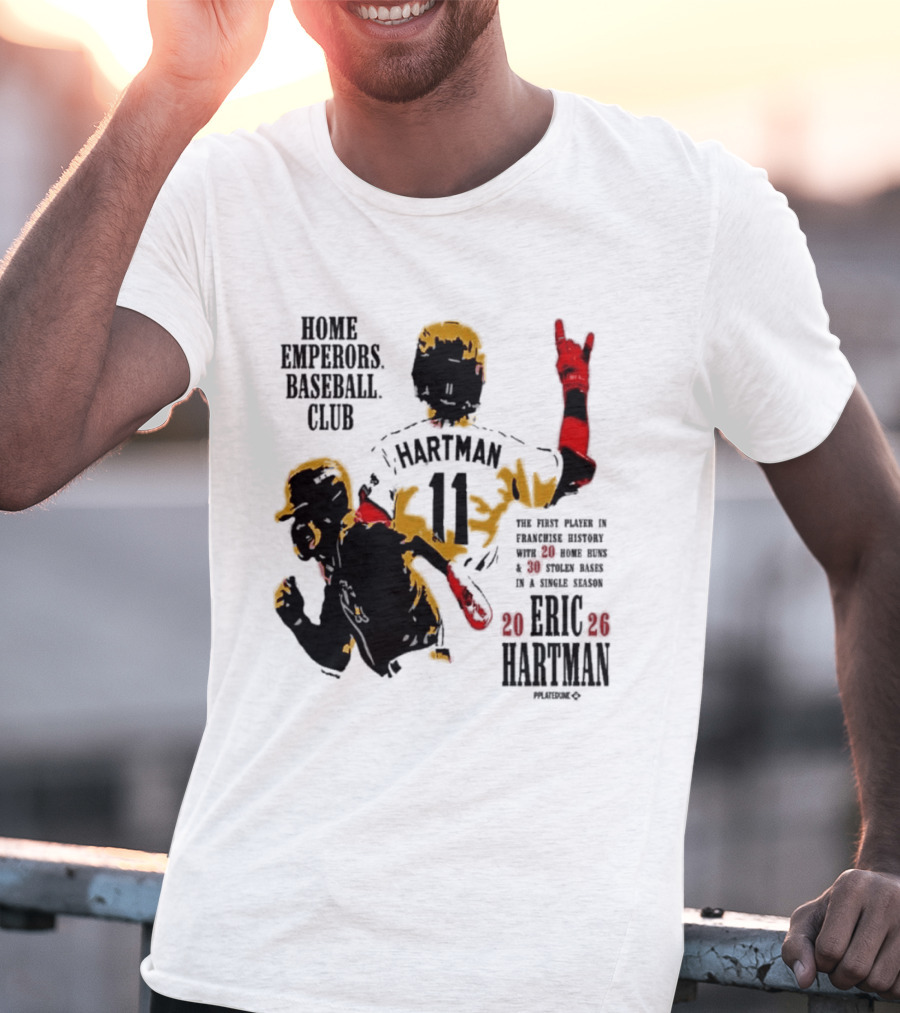 Eric Hartman Rome Emperors Baseball Club 2030 Season T-Shirt