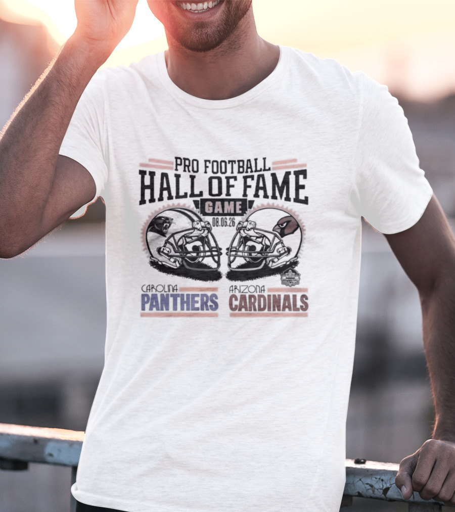 Pro Football Hall Of Fame Game 2026 Carolina Panthers Arizona Cardinals Matchup T-Shirt