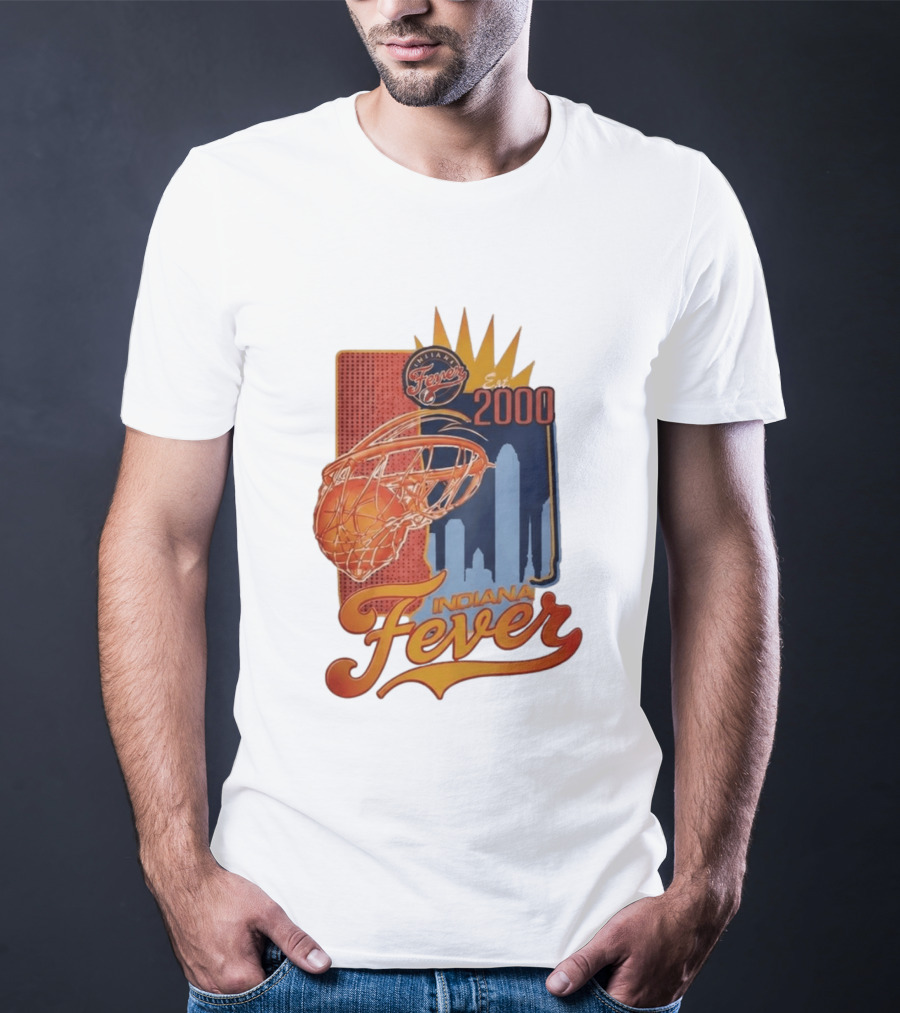 Indiana Fever Est 2000 Basketball Skyline T-Shirt