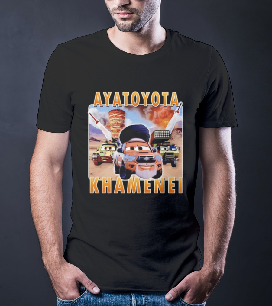Ayatoyota Khamenei Toyota Ayatollah Car Rockets Desert Helicopter T-Shirt