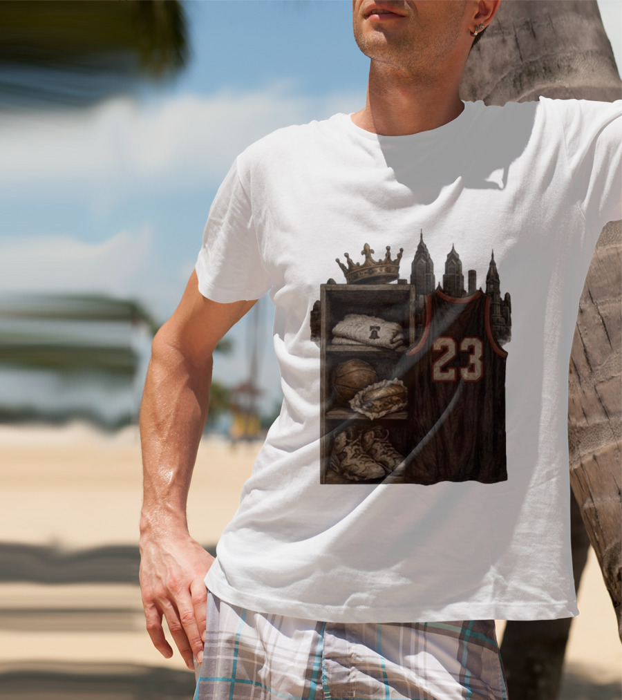 Lebron James King 23 Basketball Jersey Crown City Sports Locker T-Shirt
