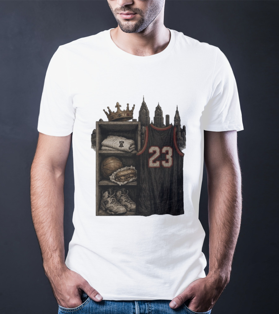 Lebron James King 23 Basketball Jersey Crown City Sports Locker T-Shirt