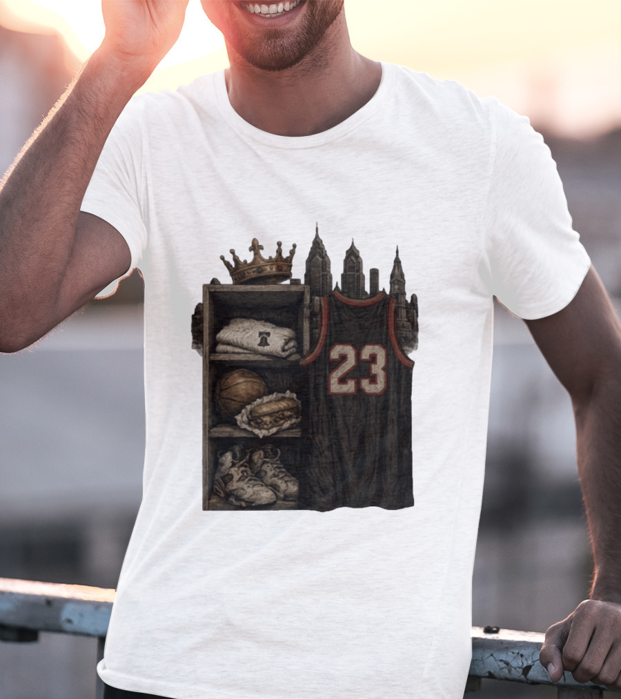 Lebron James King 23 Basketball Jersey Crown City Sports Locker T-Shirt