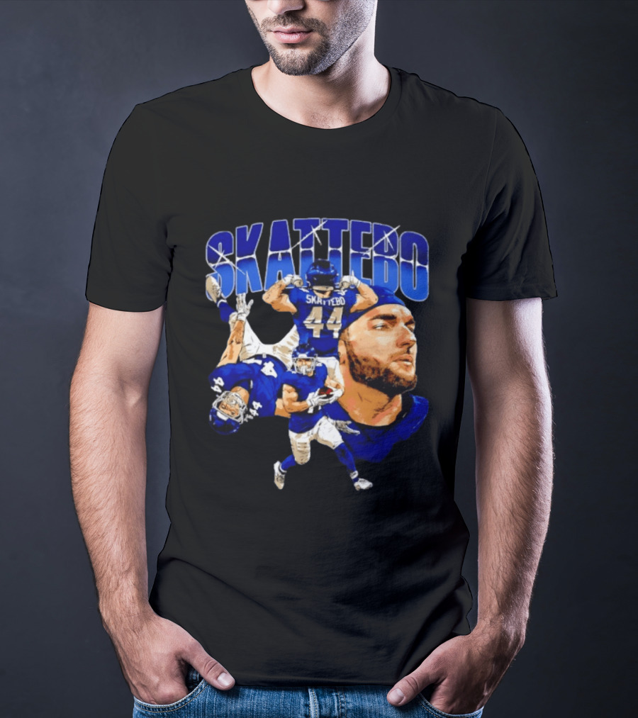 New York Giants Cameron Skattebo 44 Football Player Action Collage T-Shirt