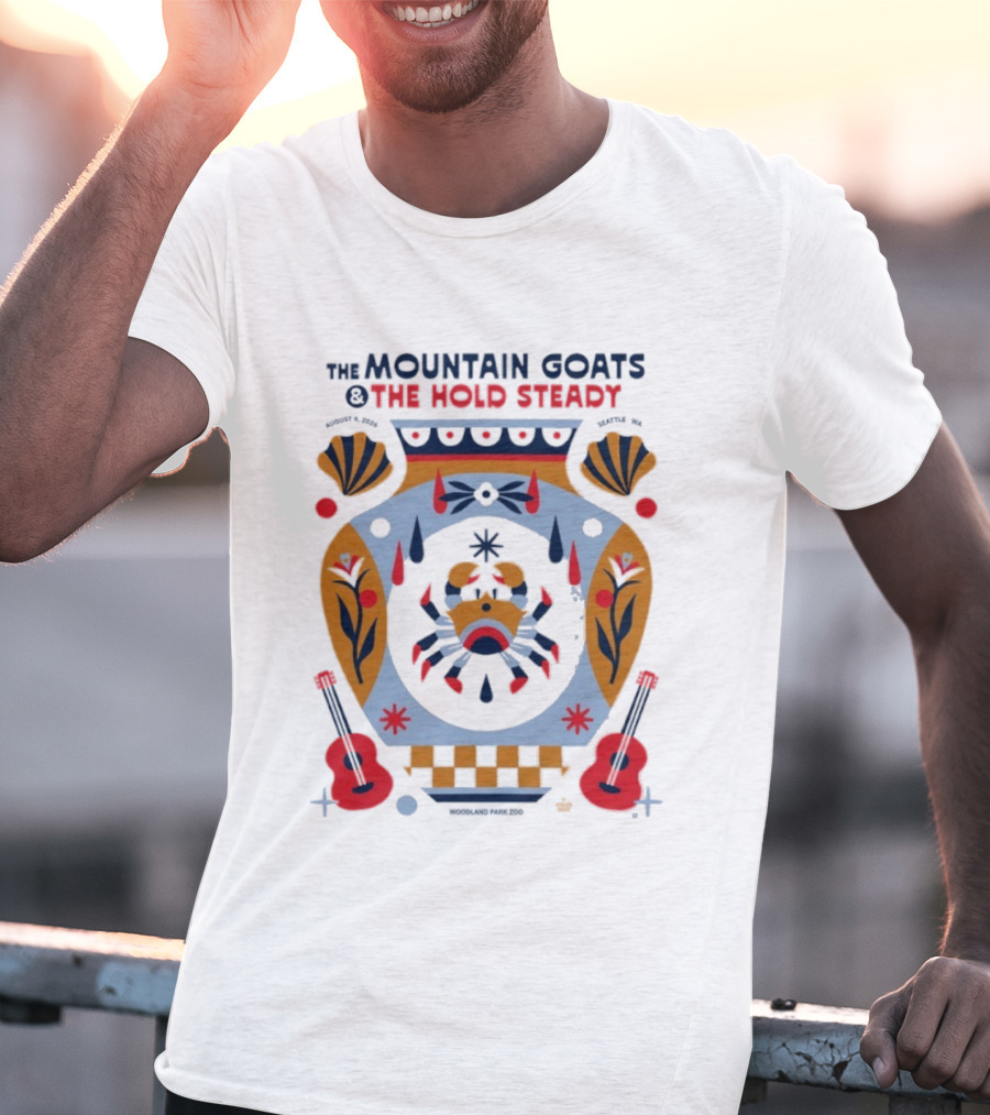 The Mountain Goats And The Hold Steady Live August 9 2026 Seattle WA Vintage Music Event T-Shirt
