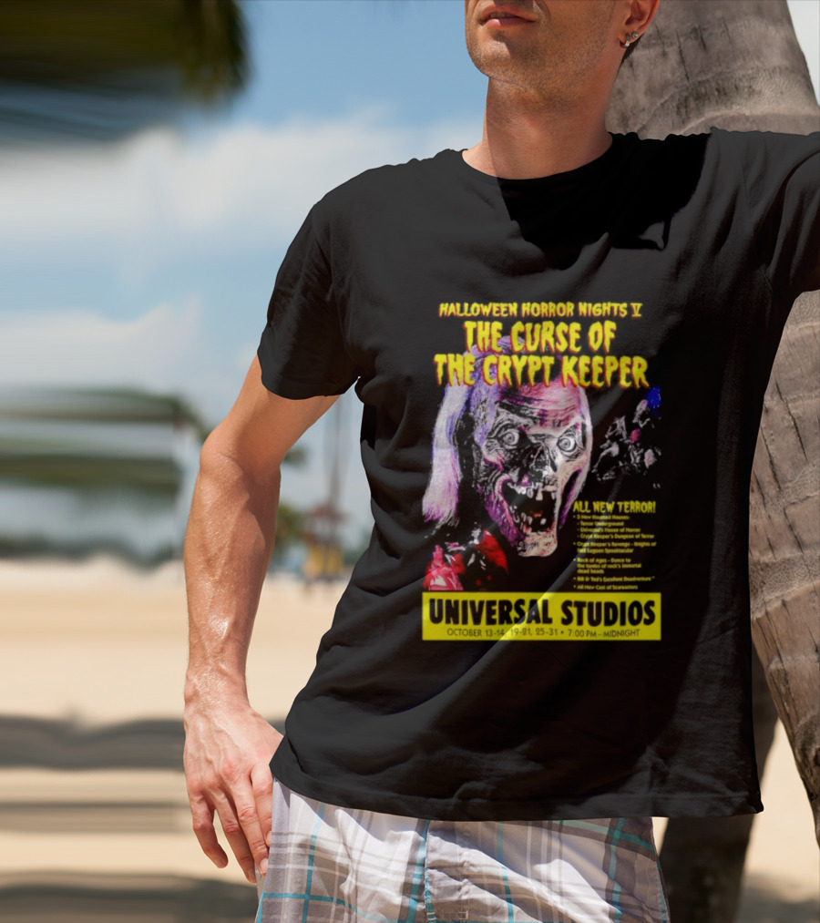 Halloween Horror Nights V The Curse Of The Crypt Keeper Universal Studios 40 Nights Of Terror Universal Studios Midnight T-Shirt
