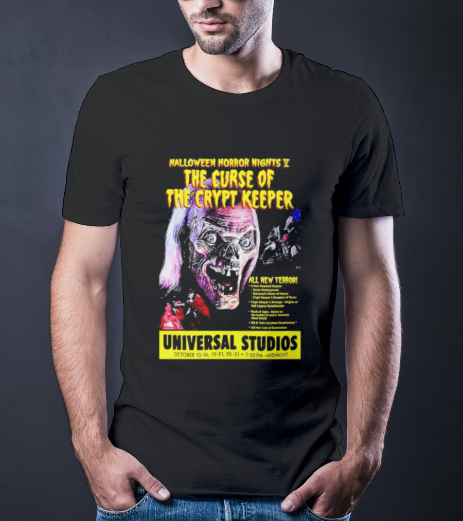 Halloween Horror Nights V The Curse Of The Crypt Keeper Universal Studios 40 Nights Of Terror Universal Studios Midnight T-Shirt
