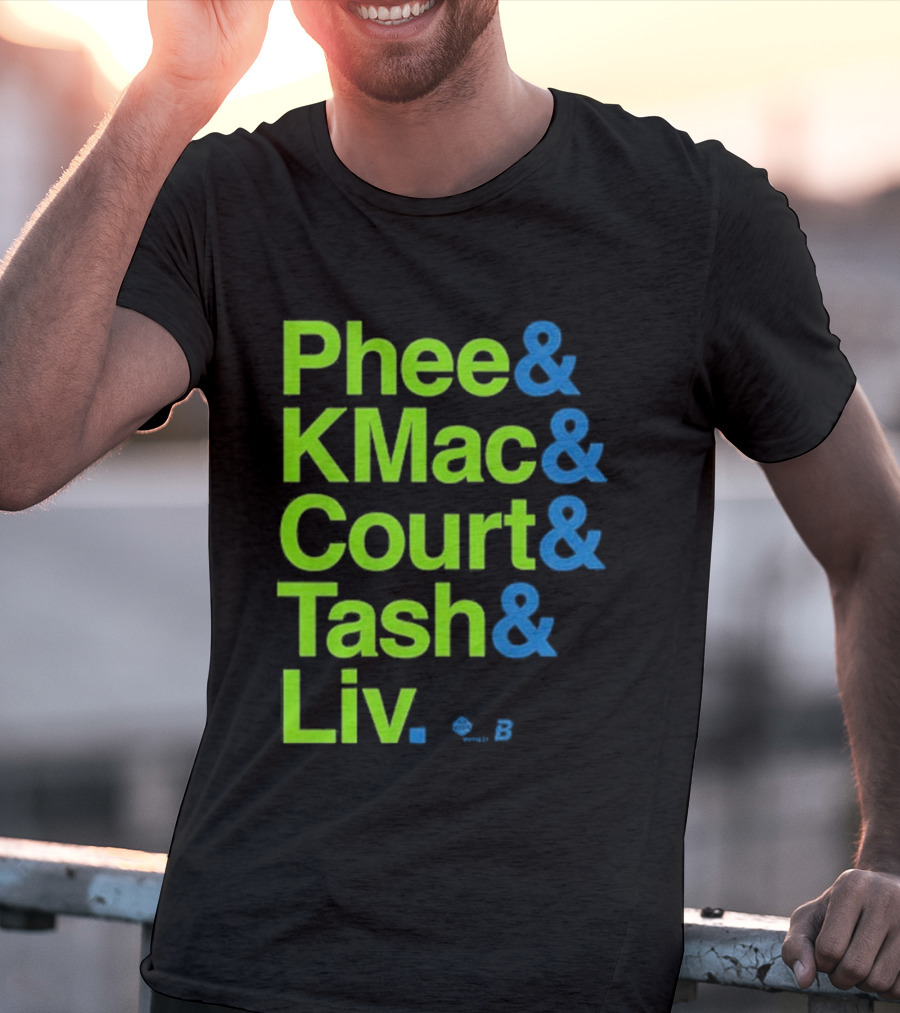 Minnesota Women's Basketball Phee & Kmac & Court & Tash & Liv Ampersand Stars 2026 T-Shirt