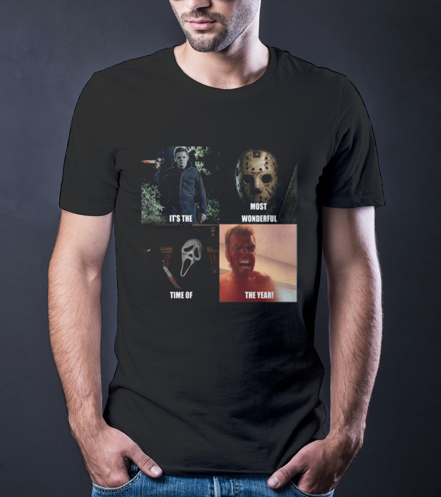Halloween Horror Icons It's The Most Wonderful Time Of The Year T-Shirt
